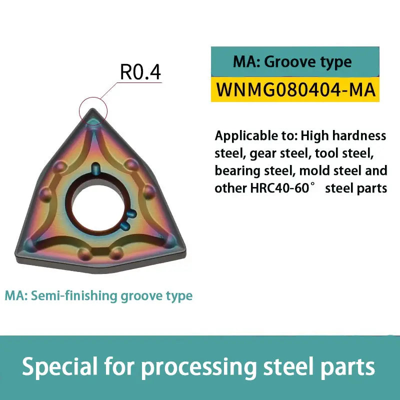 72-WNMG080404/08 Peach-shaped external turning tool head Shandong Denso Pricision Tools Co.,Ltd.